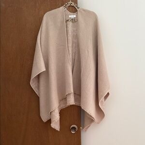 Calvin Klein Elegant Beige Women's Sweater Cape